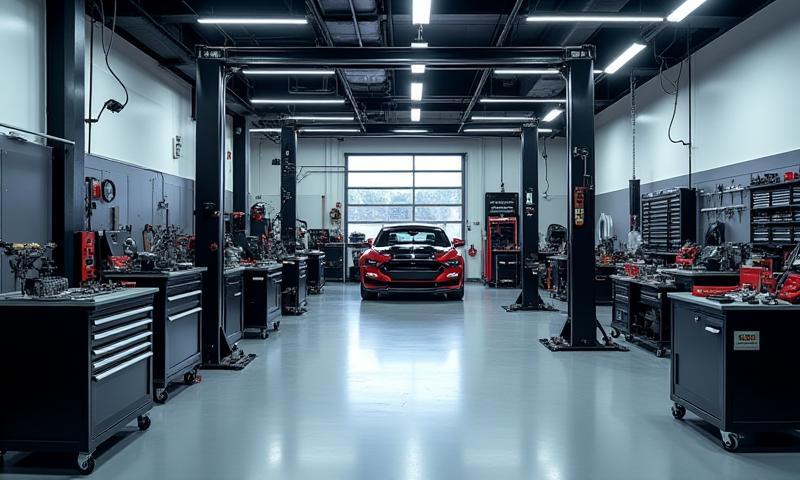 Apex Auto Worksのワークショップ内部の様子